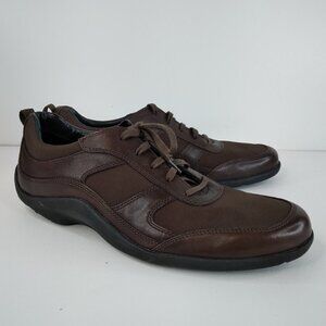Rockport Brown Leather Lace Up Casual Shoes Size 10